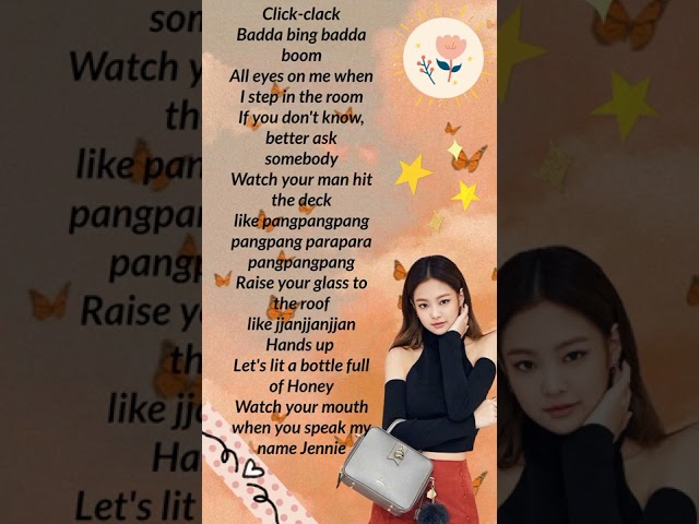 Jennie's Boombayah Rap english lyrics 💜... #Blackpink class=