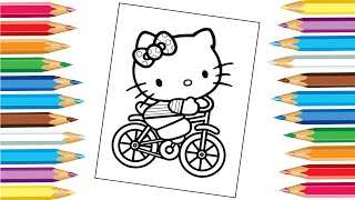 Hello Kitty Coloring Pages | How to color Hello Kitty