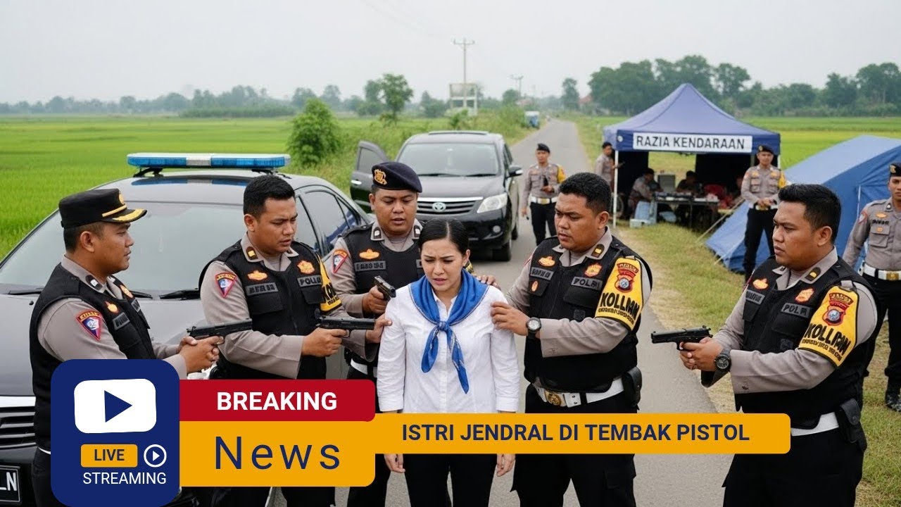 VIRAL‼️ISTRI JENDRAL DI TEMBAK  PISTOL OKNUM POLISI, KARNA MENOLAK BAYAR UANG PALAK SAAT RAZIA‼️