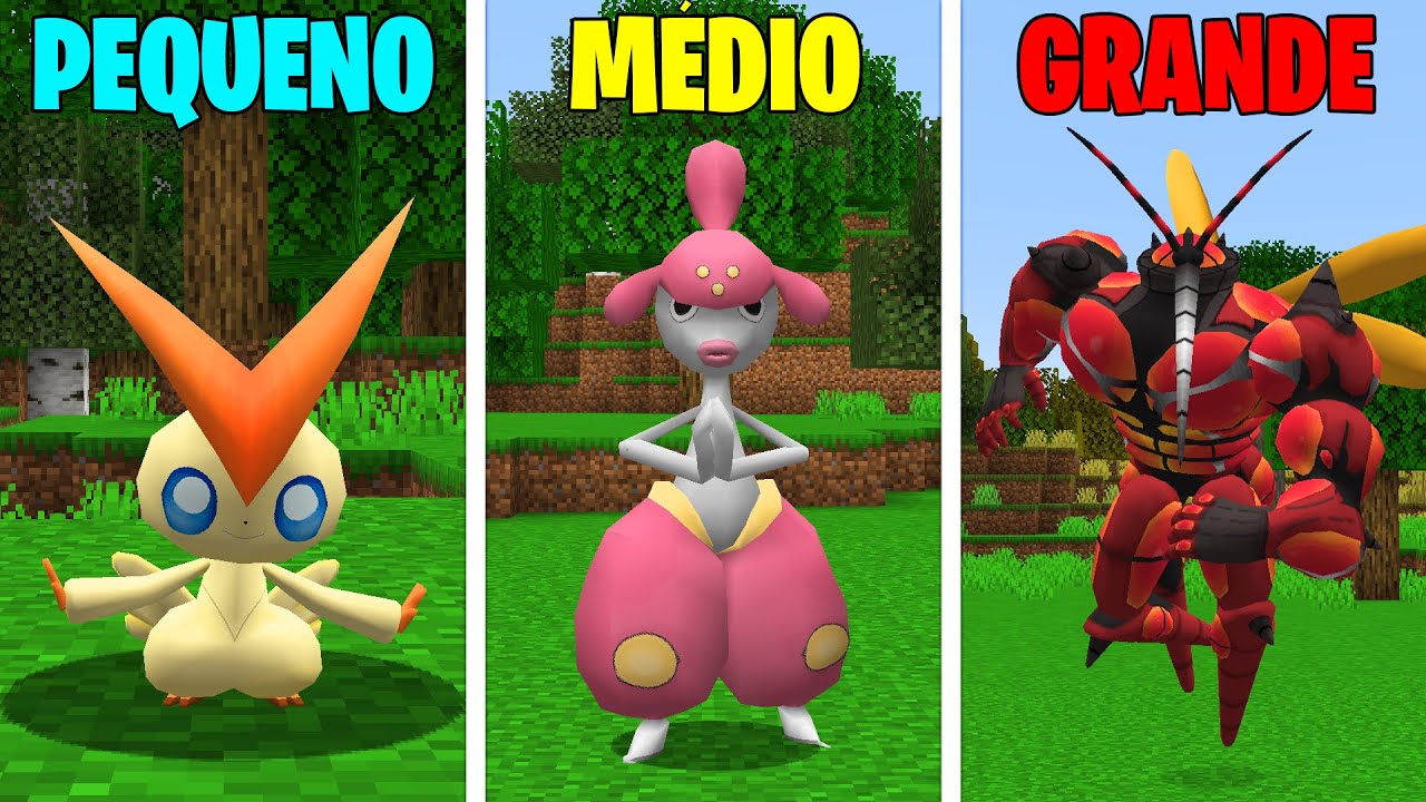 Pokémon Pequeno vs Pokémon Grande no Minecraft Pixelmon 