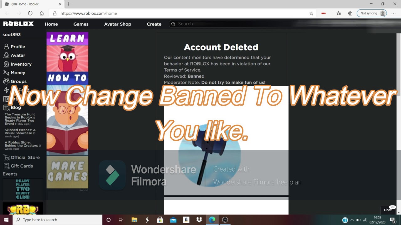 How To Make A Fake Ban Roblox Youtube - fake roblox ban page