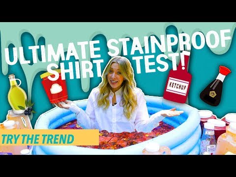 Trying to STAIN an IMPOSSIBLE to Stain T-Shirt *CRAZY TEST* | Try The Trend