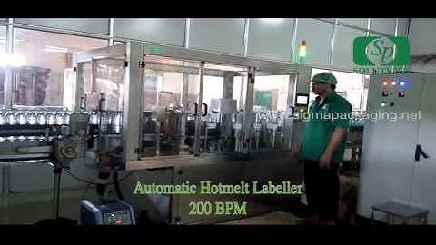 Automatic Rinser/ Filler/ Capper/ Cap elevator With Hot Melt Labeller