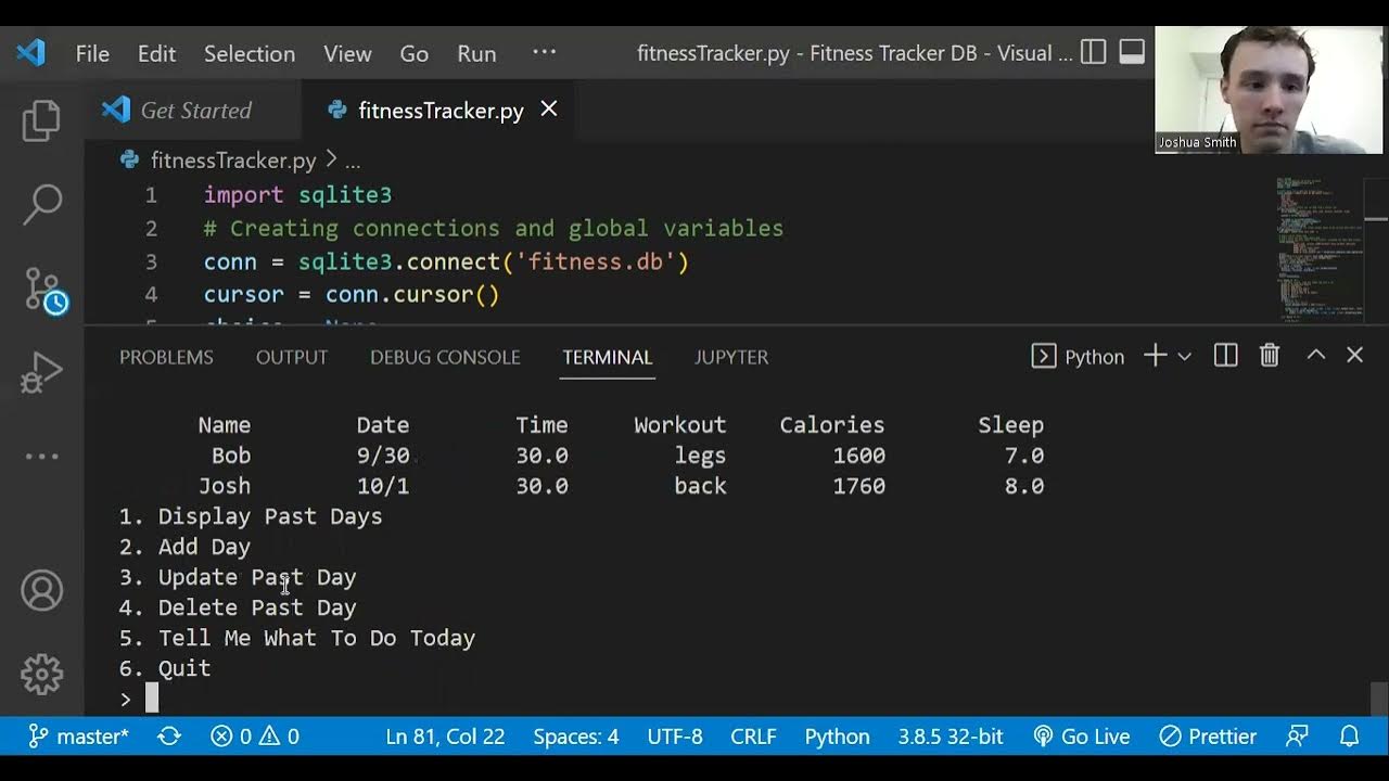 Fitness Tracker SQL Database YouTube