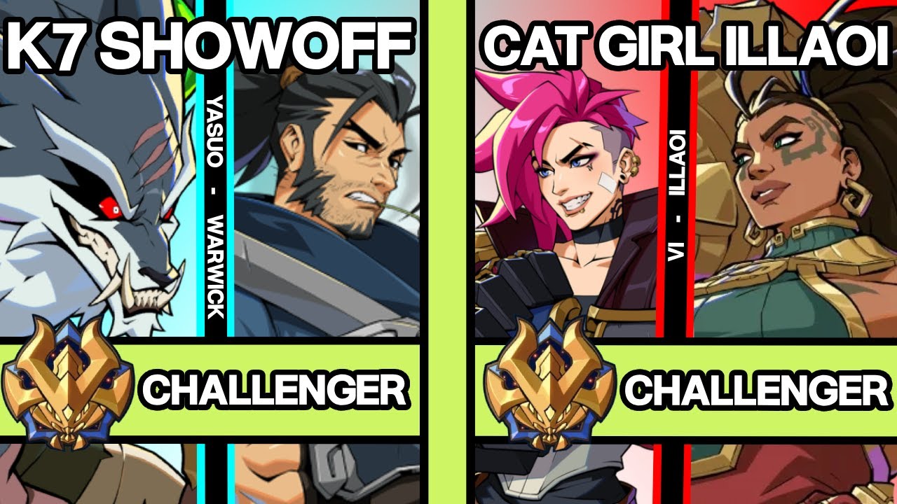 2XKO ▰ K7 SHOWOFF (Yasuo-Warwick) vs CAT GIRL ILLAOI  (Vi-Illaoi) ▰ 2XKO Pro Replays