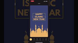 Create Stunning Eid Mubarak Greeting Card in 40 Seconds | Made with Desyne iOS App. screenshot 5