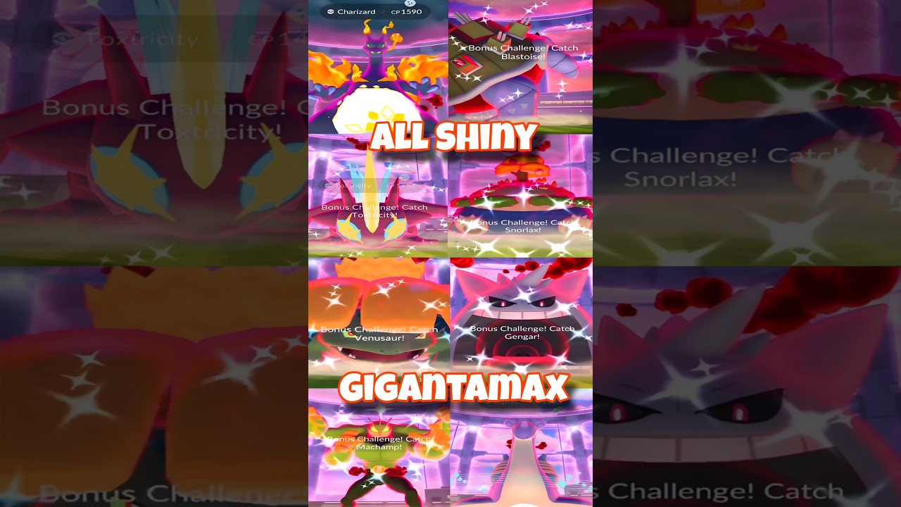 All Shiny Gigantamax Pokémon in Pokémon GO! ✨🔥 