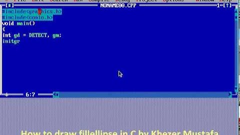 How to draw fillellipse in C using Graphics