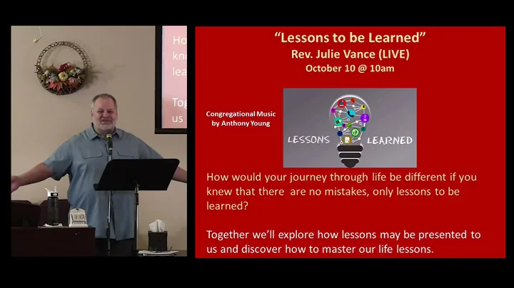 Rev Julie Vance -- Lessons to Be Learned -- 10/10/...