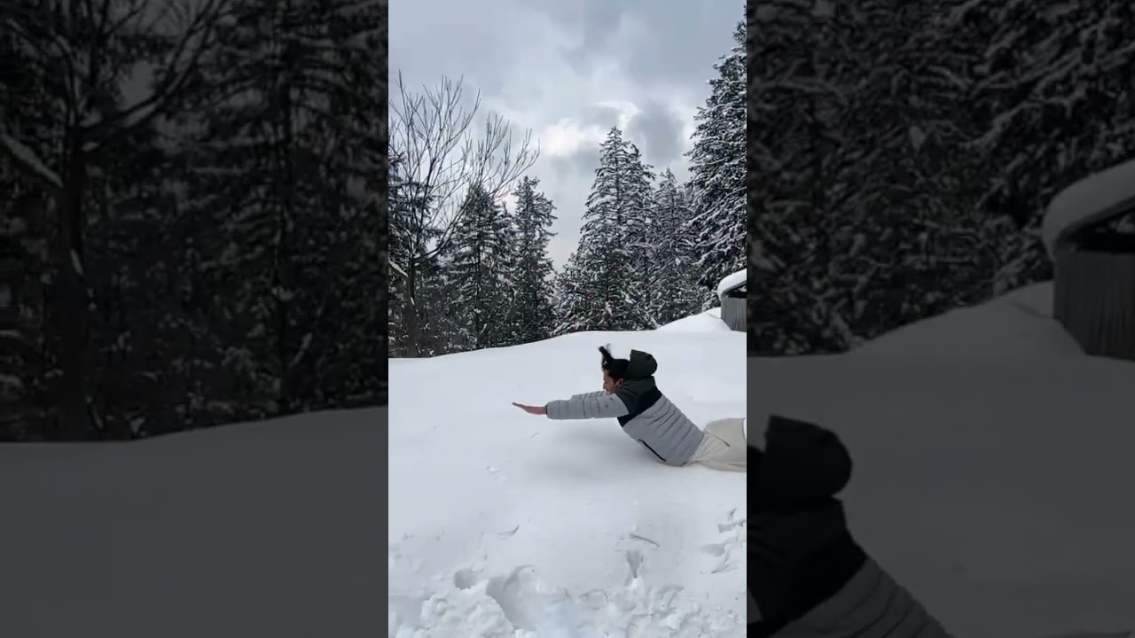 Shogran valley snow track 