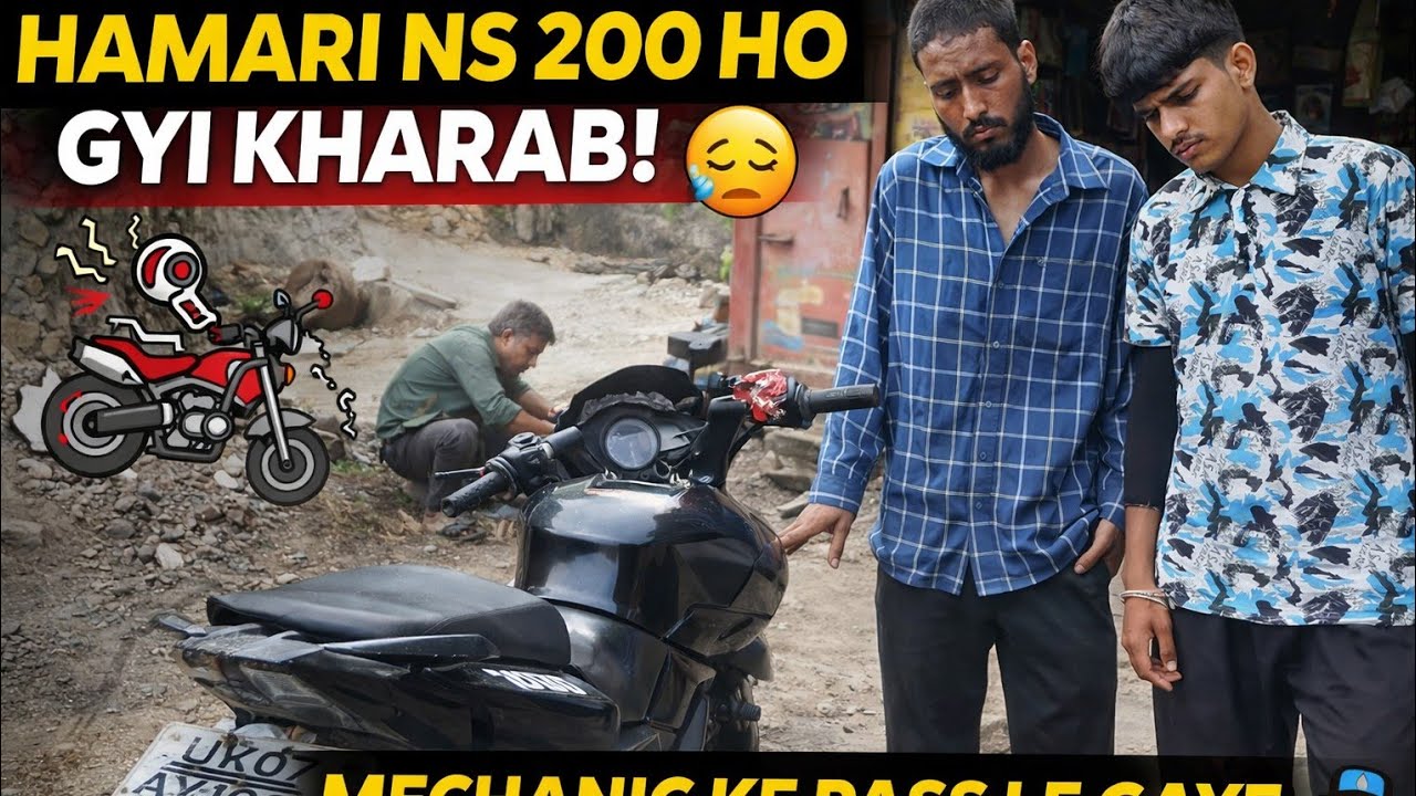 New bike Ns200 khrab ho gyi 😌😌#vlog #ns200 #n160 #pahadilifestyle #raiders 