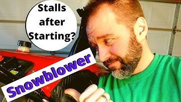 [FIX] Snowblower Stalls After Starting EVERY Time [Don