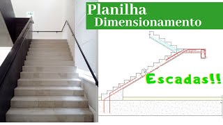 Planilha para cálculo de lances de escada 