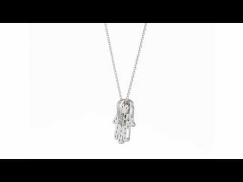 Roberto Coin Tiny Treasures 18K Diamond Hamsa Necklace SKU:8756315