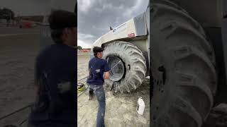 Tire Doctor Repairs Massive Tire 😱     #shorts #tiredoctor #tireguy #tires #tirerepair