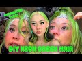 HOW I DYE MY NEON GREEN HAIR (+Quarantine Vlog!)