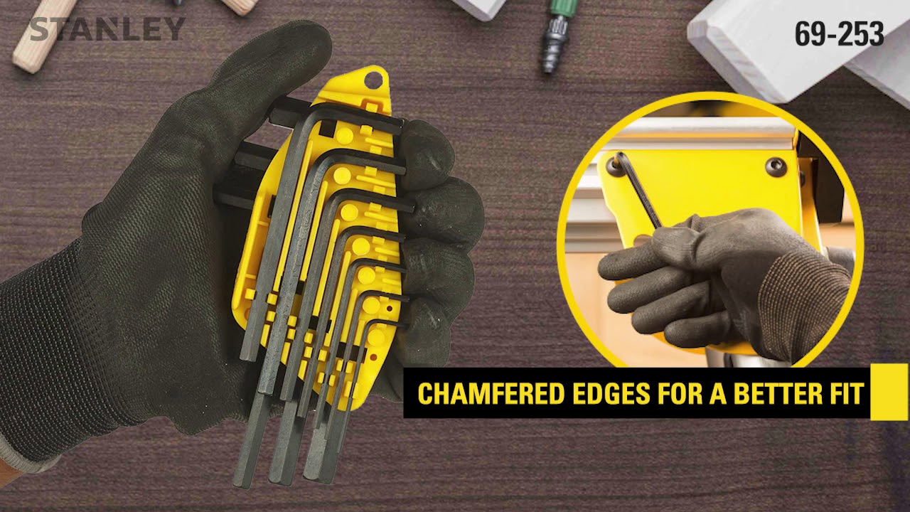 Stanley's Metric Hex Key Set | Chrome-finish | 10-pieces