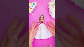 👗Vestido de muñeca de papel ✨ ¿Podrás crear el más bonito #DIY #Niños #Manualidades
