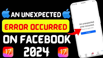 How to fix an unexpected error occurred please try again latter on facebook 2024 | iOS 17 | iPad