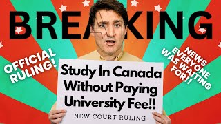 Study In Canada Without Paying University Fee ~ Canada Student Visa 2023