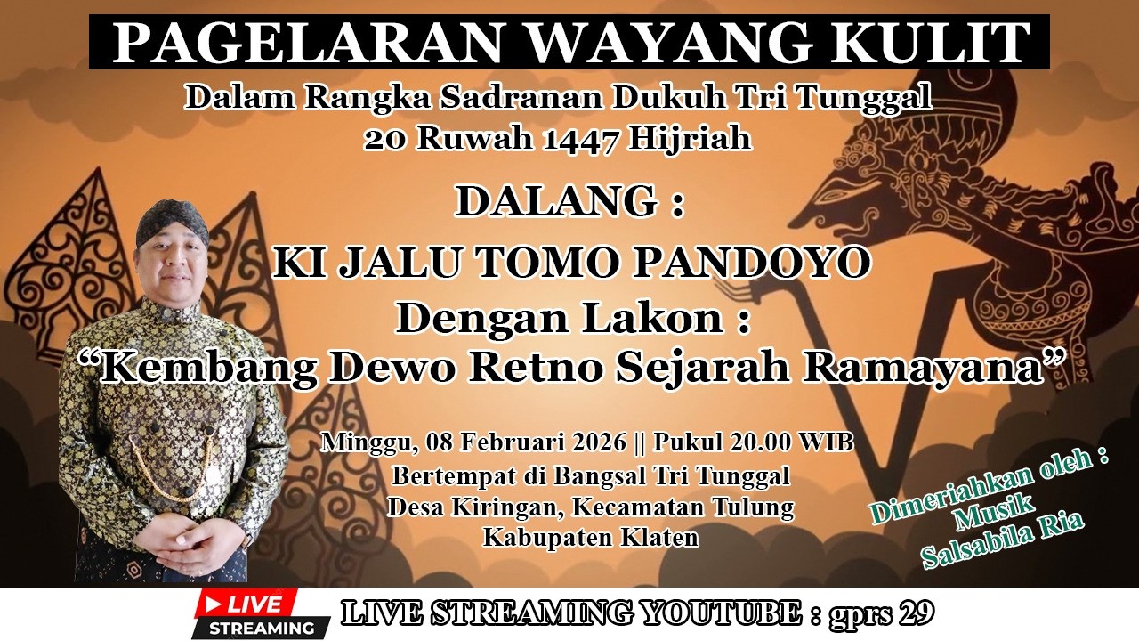 Live Wayang Kulit Ki Jalu Tomo Pandoyo || LK kembang Dewo Retno || Dk Tri Tunggal Kiringan Tulung