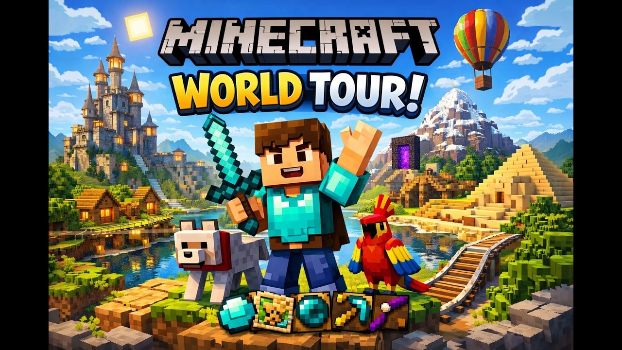 Minecraft world tour #gaming - YouTube