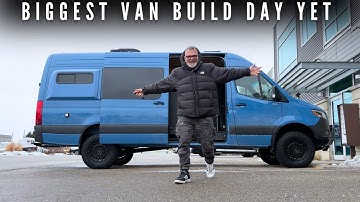 Building This AWD CAMPER VAN Till 3am!!! Project: Home Sweet Home