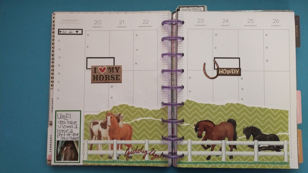Plan with Me / National Love Your Pet Day / Horses / Classic Happy Planner