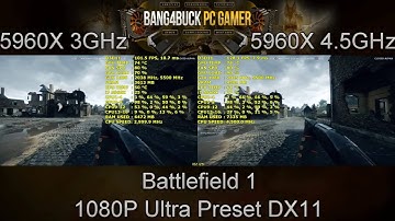 How Does CPU Speed Affect Gaming 3GHz Vs 4.5GHz | intel i7 5960X | GTX 1080 FE