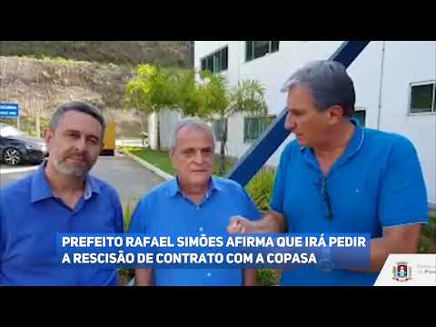 Rafael Simões afirma que irá pedir a rescisão do contrato de concessão com a Copasa