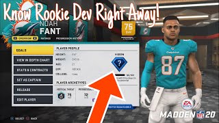 How To Know Your Rookie Development Traits Immediately In Madden 20!