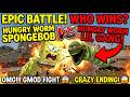 THE MOST INSANE GMOD BATTLE EVER?! Hungry Worm SpongeBob vs Lil Gang (CRAZY ENDING!) 😱🔥