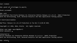 Create User Oracle12C