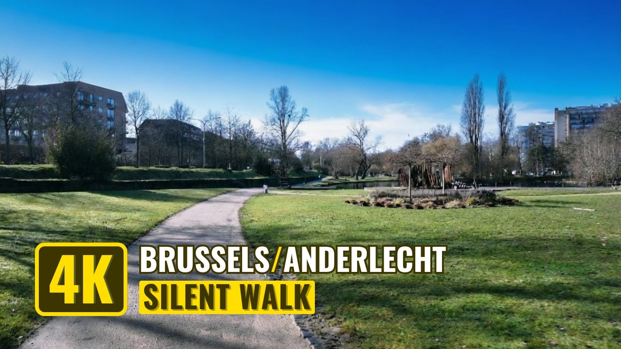 [4K] Silent Walk in Anderlecht, Brussels 🇧🇪 | Parc des Étangs & Neerpede Nature