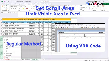 Permanently Set Scroll Area in Excel | Limit Visible Area in Microsoft Excel