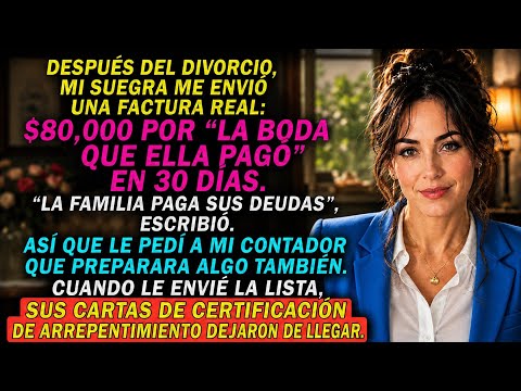 Mi suegra me envió una factura de $80,000 por mi boda después del divorcio, así que le respondí