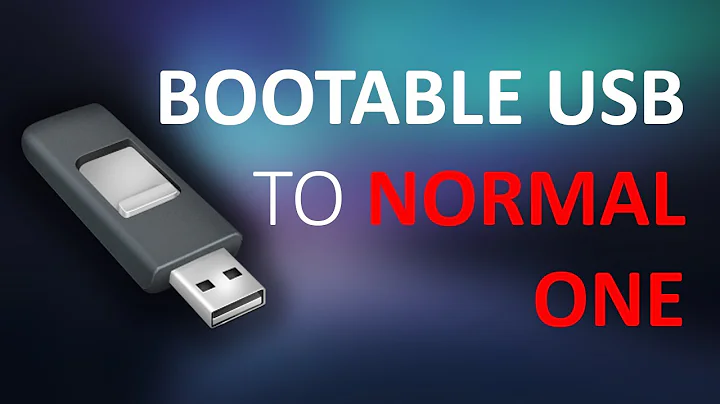 How to convert bootable USB to normal one