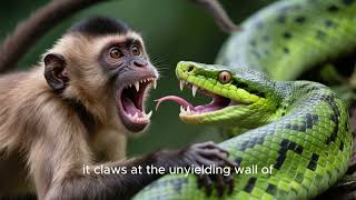 Crushed And Swallowed Monkey Falls To A Giant Serpent