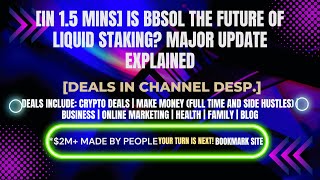 [In 1.5 mins] Is BBSOL the Future of Liquid Staking Major Update Explained [Crypto Deals In Desp.] Update