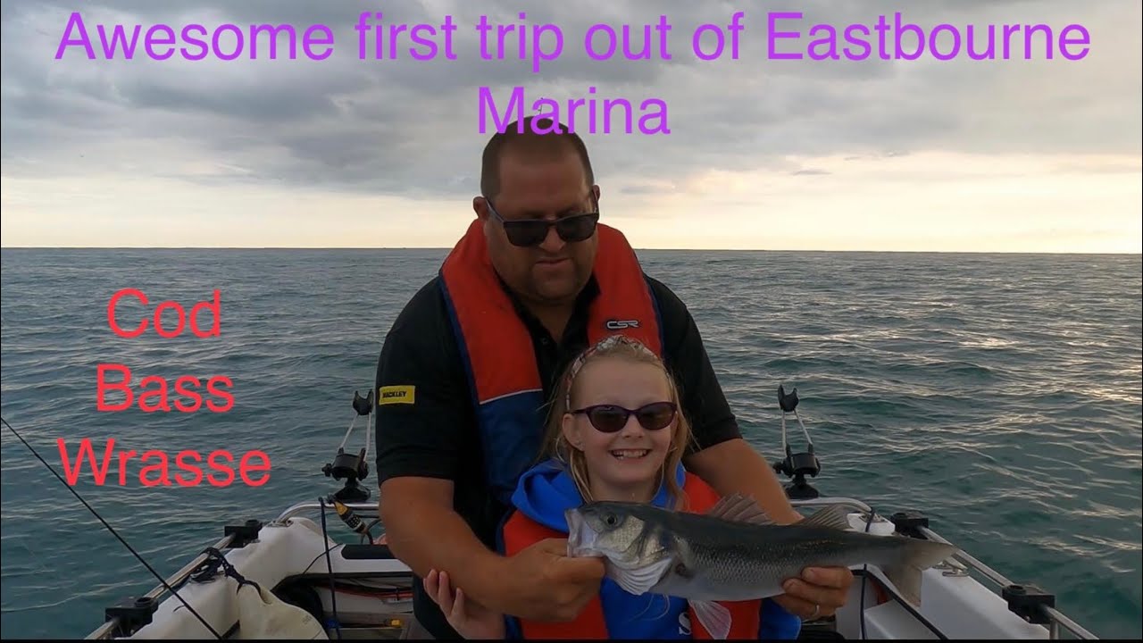 Uk boat fishing Eastbourne marina. YouTube