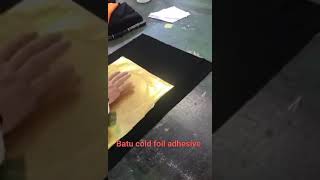 Batuink, Batu ink, water based, cold foil adhesive.