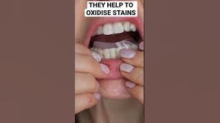 WHITENING TEETH AT HOME SENSITIVITY-FREE WHITENING STRIPS #shorts