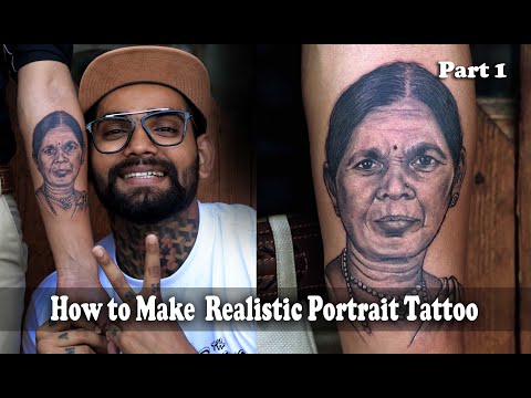 How to Make  Realistic Portrait Tattoo | PART - 1 | Tattoo Tutorial - 24