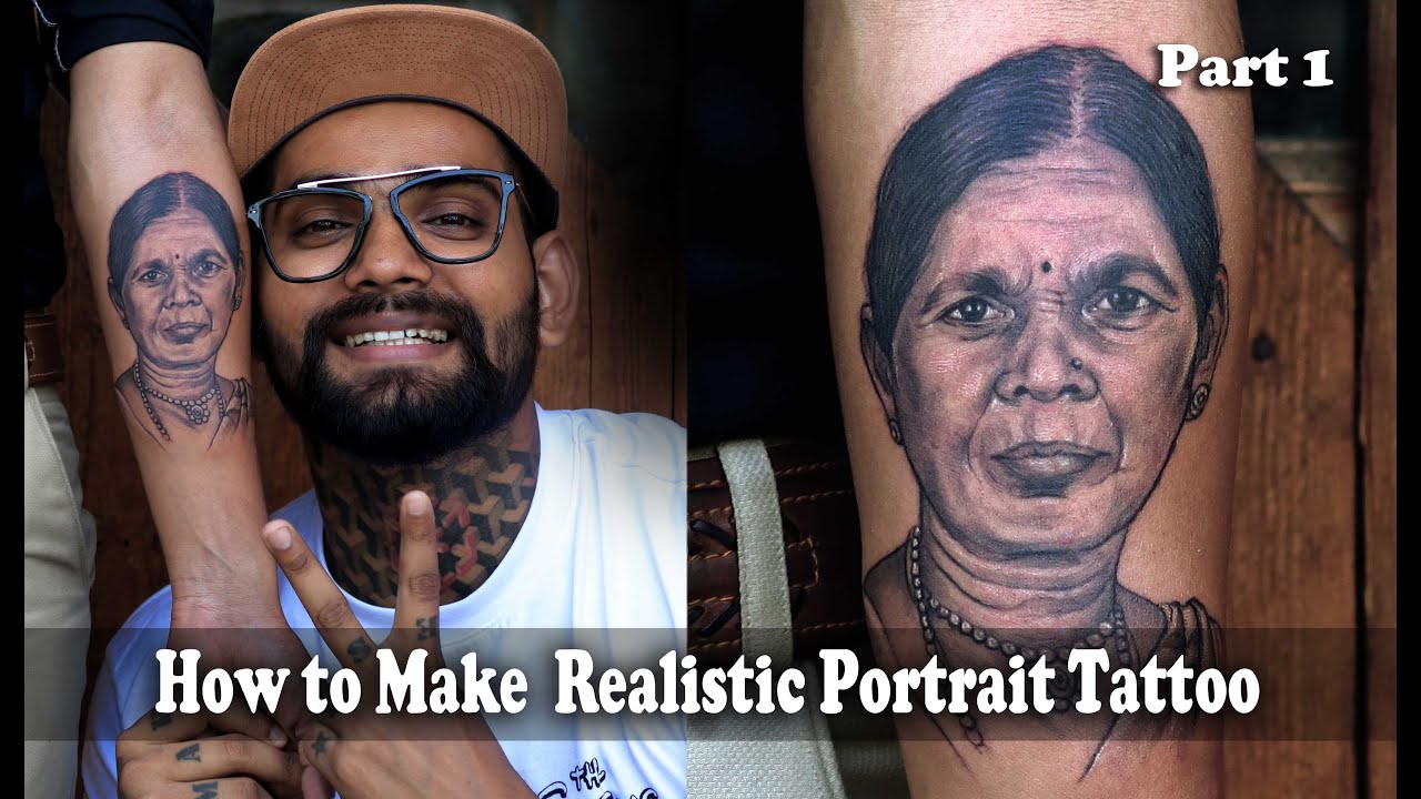Realistic portrait tattoo