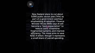 New Zealand plans AI-driven layoffs cutting 14% of government staff