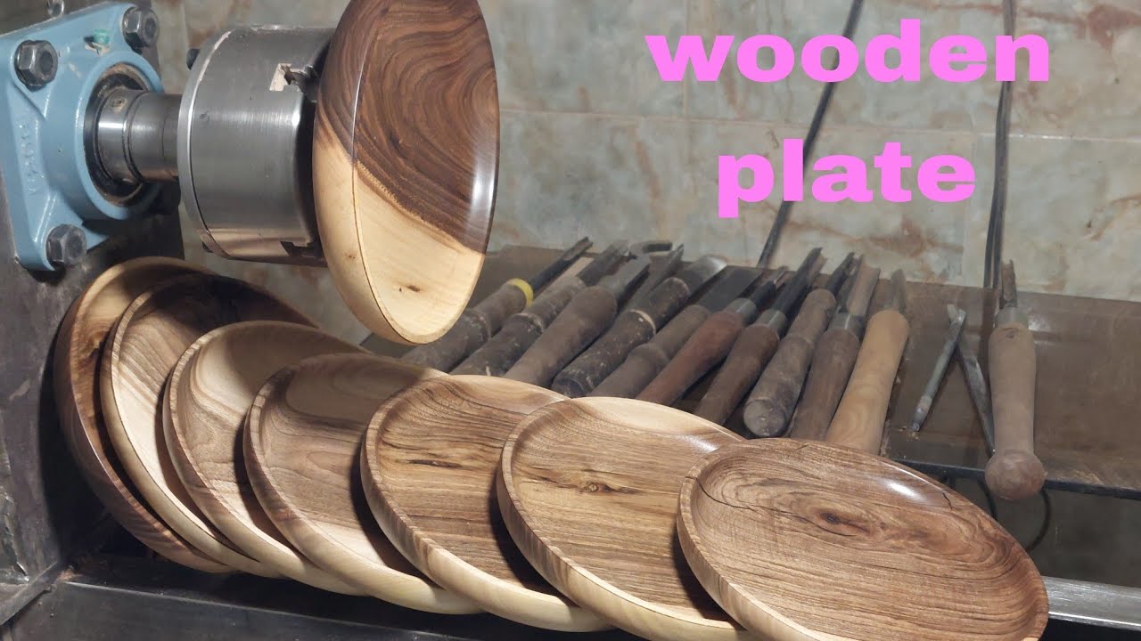 From a piece of wood to a luxurious plate | Making a handmade Woodturning