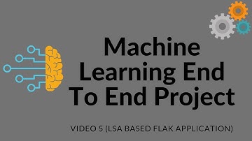 Machine Learning End To End Project - Flask Application Using LSA ML Model
