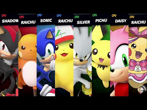Super Smash Bros. Ultimate Mods Quickie: Pikachus and Hedgehogs Battle-Royale
