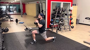 Iso split squat db curl to press
