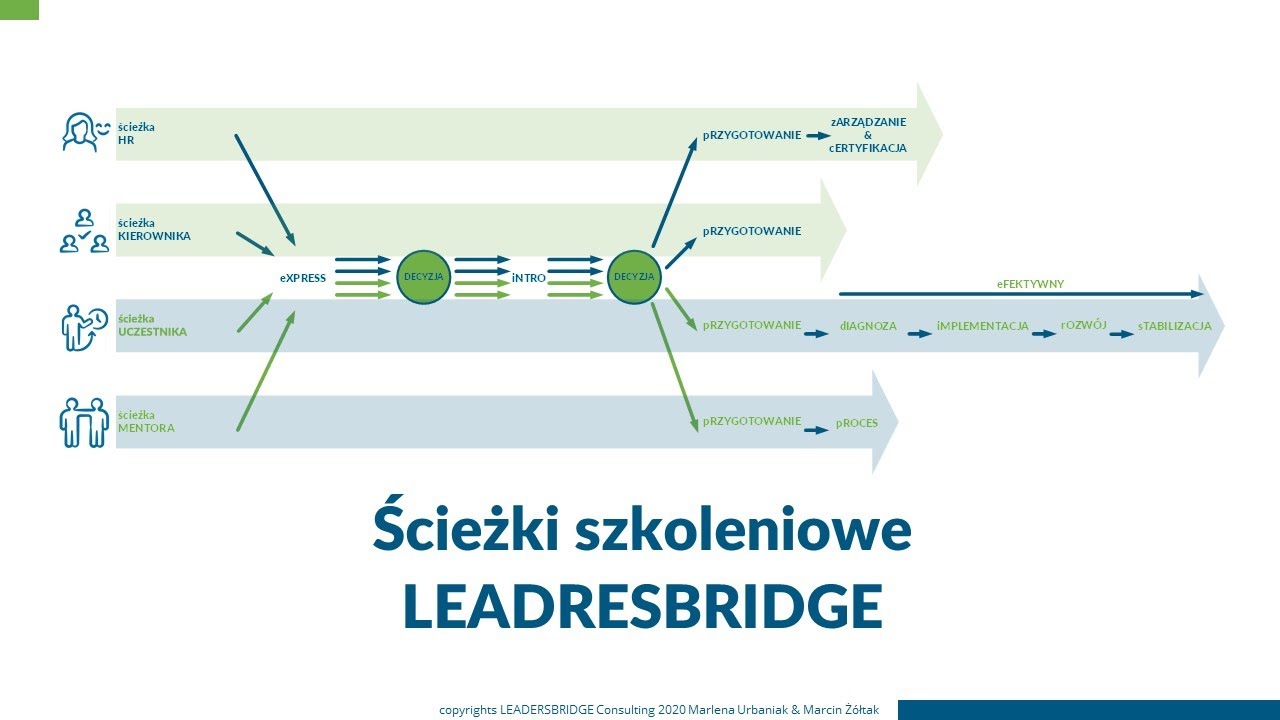 Metodyka LEADERSBRIDGE© - Moduł 6  "Jakie są ścieżki szkoleniowe?"